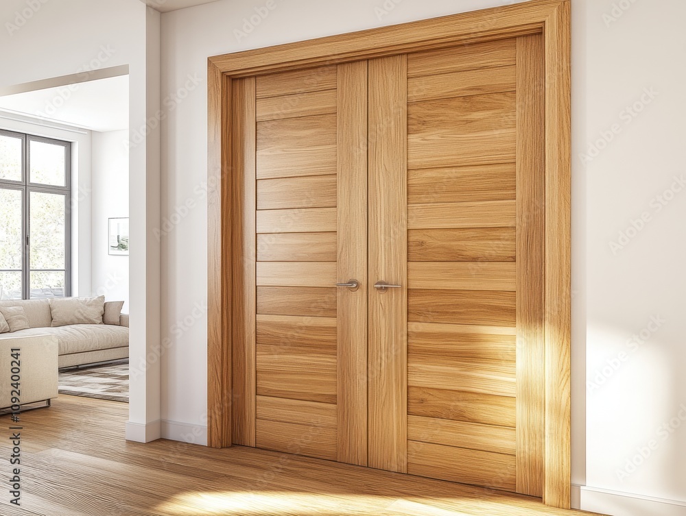 Fototapeta premium Rustic tropical corner mockup with framed decor