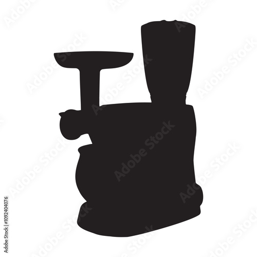 Multifunctional Stand Mixer Silhouette Vector Illustration
