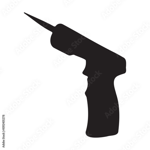 Refillable Kitchen Torch Lighter Silhouette Vector Illustration