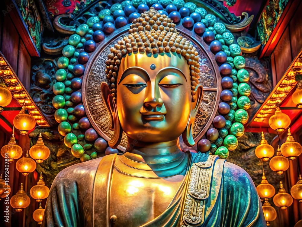Obraz premium Over 100-year-old Buddha statues, studio-captured.