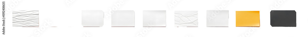 Paper sticker label set isolated on white background Paper sticker label set isolated on white background