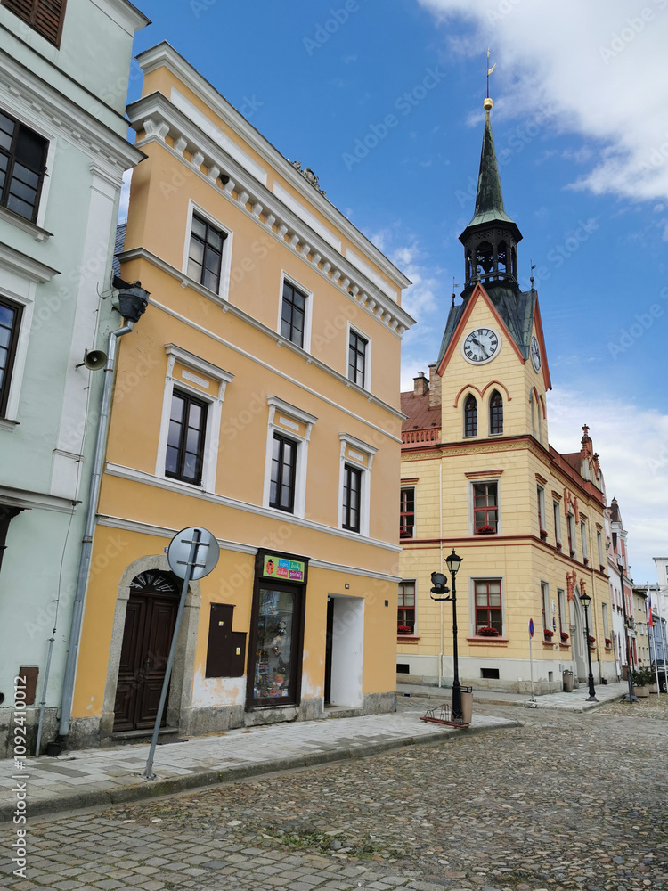 Obraz premium old Vidnava city twon hall in Czech republic