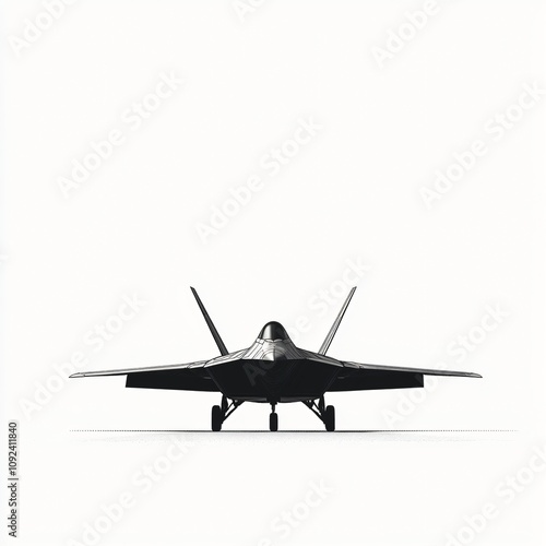 Stealth Fighter Jet Front View Military Aircraft Aviation