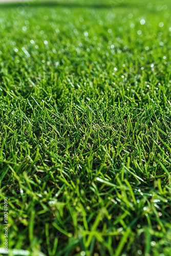 Vivid Green Grass Texture Captured from Above