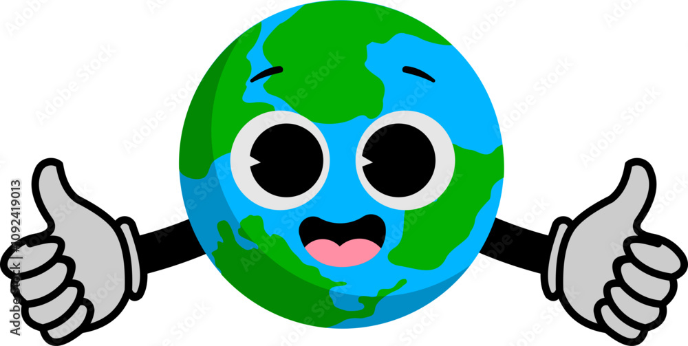 Obraz premium Cute Earth Day Illustration