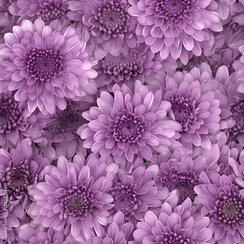 A mesmerizing array of purple and lavender chrysanthemums, high resolution A mesmerizing array of purple and lavender chrysanthemums, high resolution