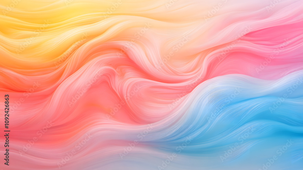 Obraz premium Liquid Melting Abstract Wallpaper Colorful Swirls Digital Art Soft Environment Aesthetic Viewpoint Fluid Concept