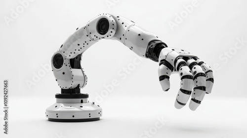 Robotic arm operating in an industrial setting, showcasing automation technology photo