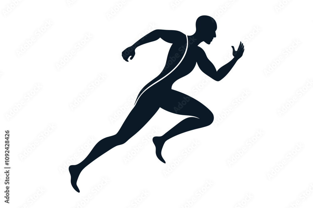 Human body silhouette vector illustration with white background Human body silhouette vector illustration with white background