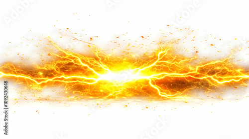 Fiery Electrical Discharge Explodes with Intense Energy, creating a Dramatic Abstract Background.