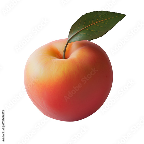 red apple isolated on transparent background