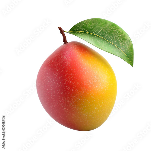 Peach isolated on transparent background