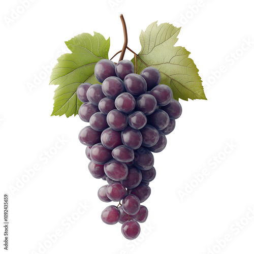 bunch of grapes isolated on transparent background