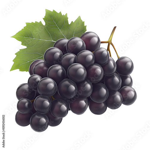 bunch of grapes isolated on transparent background