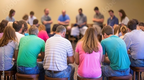 A Large Group Of People Sitting In A Circle