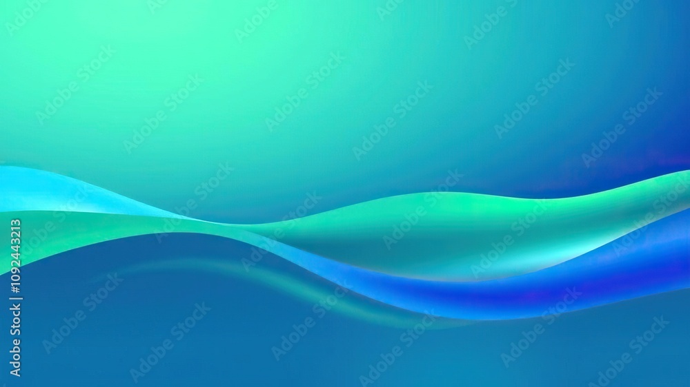 Gradient waves in shades of green and blue, wavy lines, green gradient waves, oceanic background Gradient waves in shades of green and blue, wavy lines, green gradient waves, oceanic background