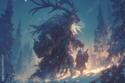 Krampus in the Winter Forest: A Dark Holiday Tale