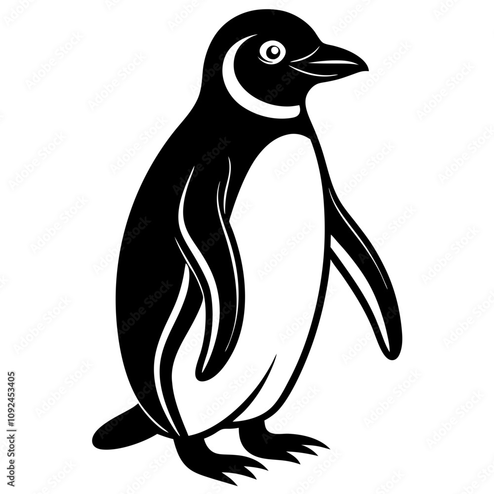 Obraz premium Penguin Vector Art Silhouettes Minimalist and Fun Animal Illustration 