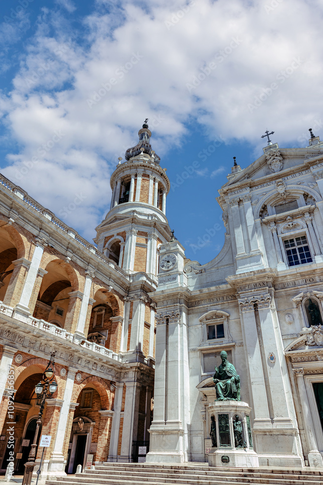 The Basilica of the Holy House is one of the main places of veneration of the Virgin Mary in Loreto, Marche, Italy