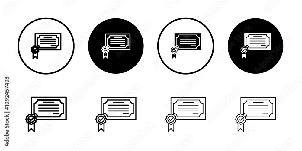 certificate icon Art design illustration certificate icon Art design illustration