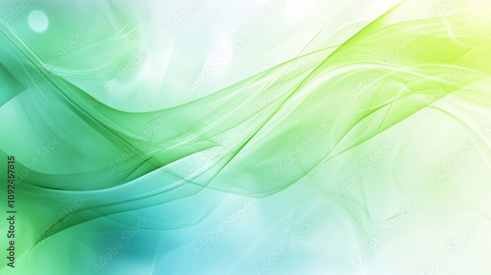 Fototapeta premium Abstract green and blue background flowing smoothly