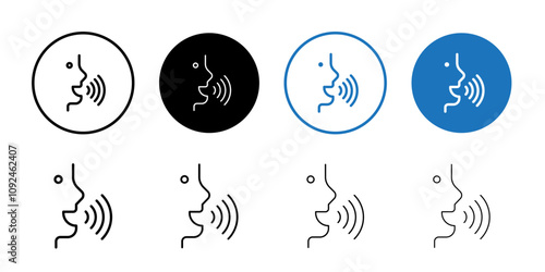 Voice recognition icon Art design illustration