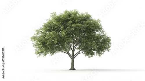 Camperdown Elm Tree Isolated on White Background photo