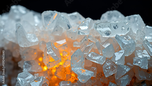 Texture of a large iced shaped iron mineral. photo