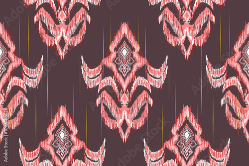 Ikat pattern, Ikat chevron, Paisley pattern, Vector element, Abstract Vector, Batik, fabric embroidery, Ethnic pattern, Ogee, Geometric ethnic, Seamless textile, native american, Background printing.