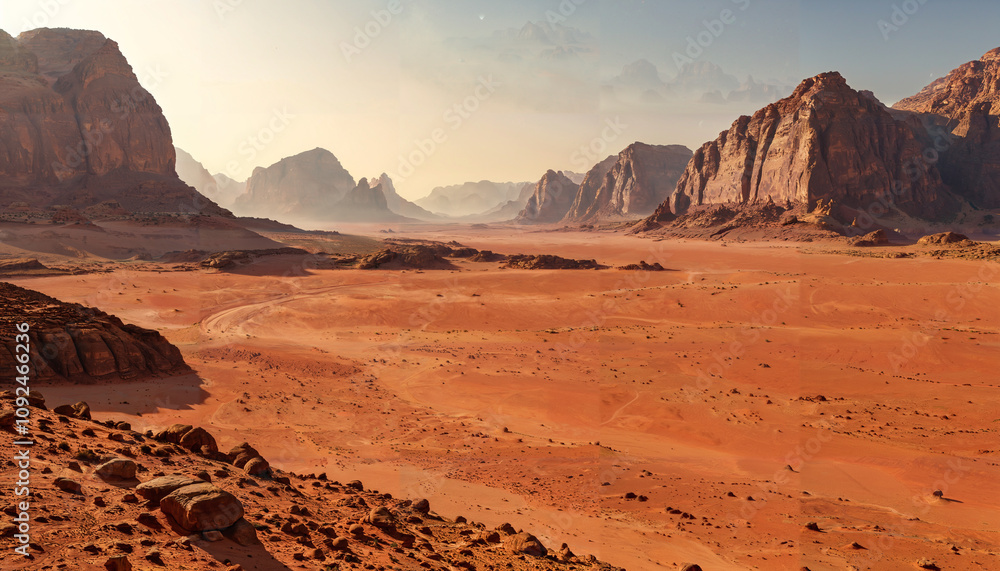 Naklejka premium Paysage majestueux du désert