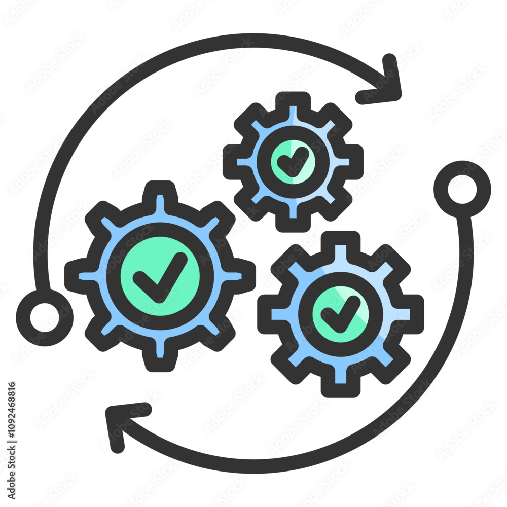 Obraz premium Process Icon Element For Design