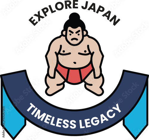 A Sumo logo is depicted in a logo for Explore Japan