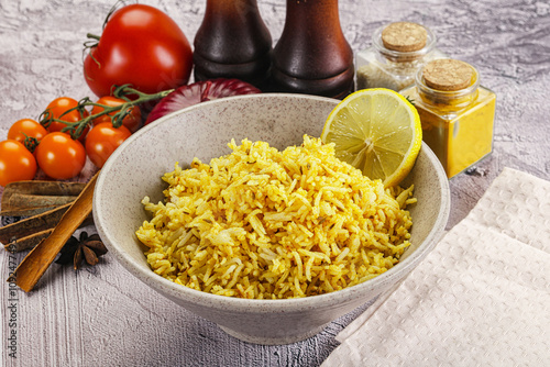 Indian cuisine lemon basmati rice