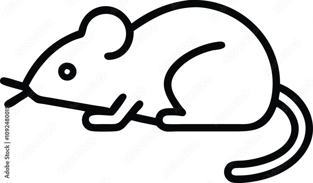 Minimalist Mouse Line Art Icon, Black-and-white line art illustration of a mouse, ideal for animal-themed designs, minimal art, and educational visuals.
Minimalist Mouse Line Art Icon, Black-and-white line art illustration of a mouse, ideal for animal-themed designs, minimal art, and educational visuals.