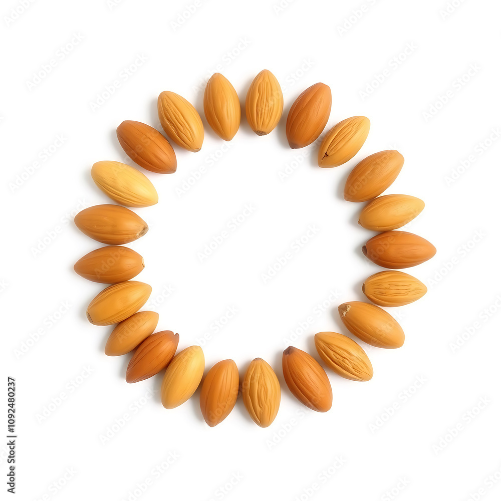 Obraz premium almonds isolated on a white background.