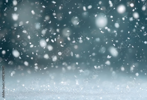 Wallpaper Mural Snow Globe Fantasy: Blurred Snowflakes and Shimmering Highlights for Magical Holiday Product Photography Torontodigital.ca