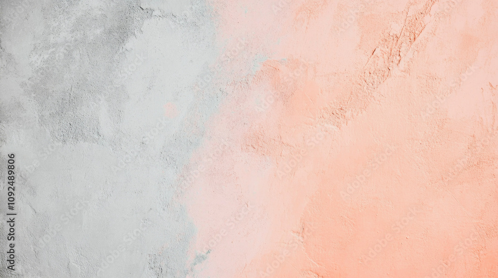 Obraz premium Light grey and peach concrete background with smooth matte texture for modern design projects