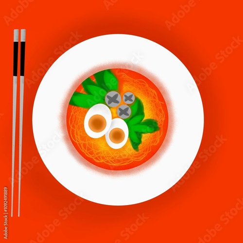 tomato soup on plate
