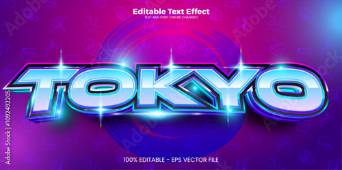 Tokyo Sci-fi editable text effect in modern trend style