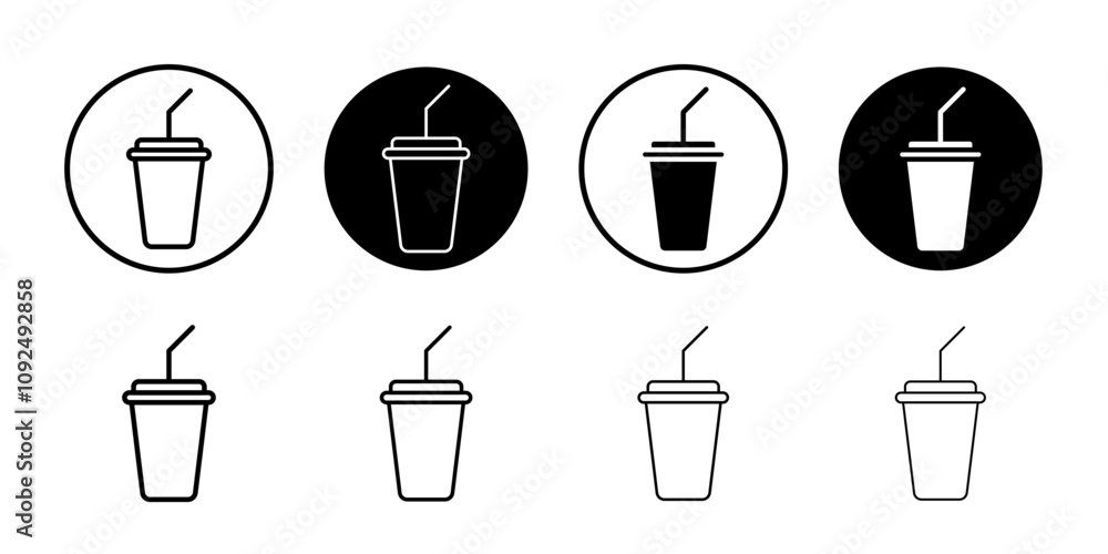 Drink icon linear logo isolated Drink icon linear logo isolated
