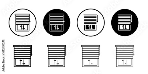 Jalousie icon linear logo isolated