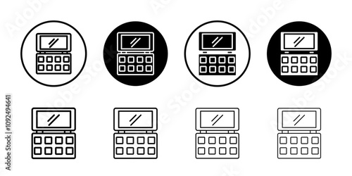 Makeup palette Icon linear logo isolated