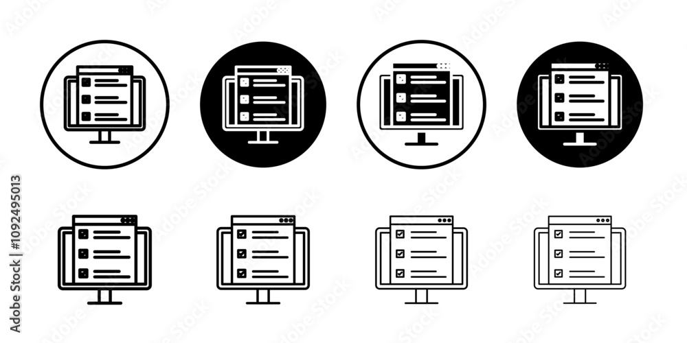 online exam test icon linear logo isolated online exam test icon linear logo isolated
