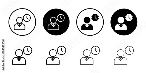 Office hours icon linear logo isolated