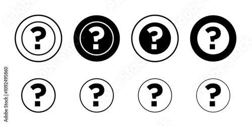 Question Icon linear logo isolated