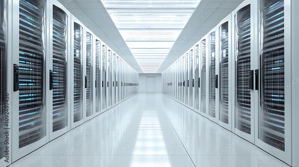 Fototapeta premium Modern Data Center Server Room Technology Infrastructure