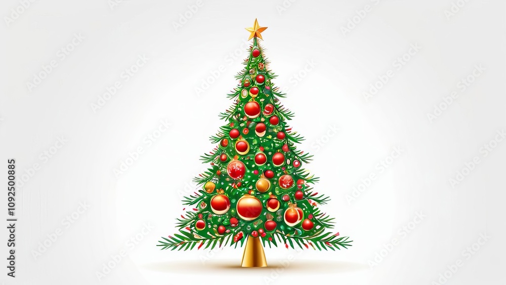 christmas tree on a red background christmas tree on a red background