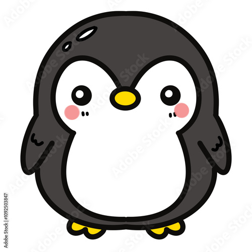 penguin cartoon waving