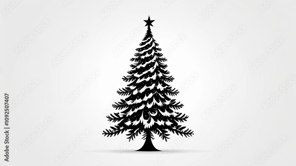 Obraz premium christmas tree illustration