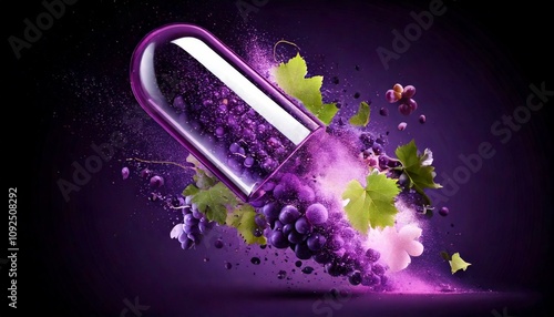 resveratrol pill, capsules antioxidant wine grape fruit resveratrol